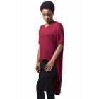 Női póló hosszabbított  // Urban classics Ladies Viscose Oversized HiLo Tee burgundy