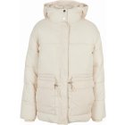Urban Classics / Ladies Waisted Puffer Jacket whitesand
