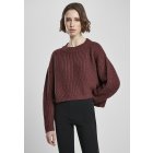Női szvetter  // Urban classics Ladies Wide Oversize Sweater cherry