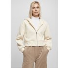Női dzseki // Urban Classics Ladies Short Oversized Zip Jacket whitesand
