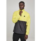 Férfi dzseki // Urban Classics Stand Up Collar Pull Over Jacket brightyellow/blk