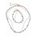 Urban Classics / Various Pearl Layering Necklace and Anklet Set multicolor