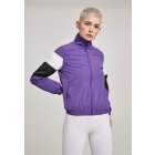 Női dzseki // Urban classics Ladies 3-Tone Crinkle Track Jacket ultraviolet/blk/wht