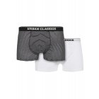 Ökölvívók // Urban classics Organic Boxer Shorts 2-Pack mini stripe aop+white