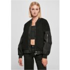 Urban Classics / Ladies Oversized Sherpa Mixed Bomber Jacket black