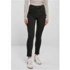 Urban Classics / Ladies Organic High Waist Skinny Jeans black washed