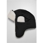 Urban Classics / Nylon Sherpa Trapper Hat black/offwhite
